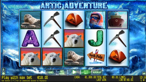 Artic Adventure Slot Game Reels