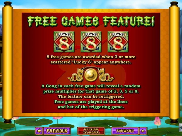 Lucky 8 Slot Free Games Feature