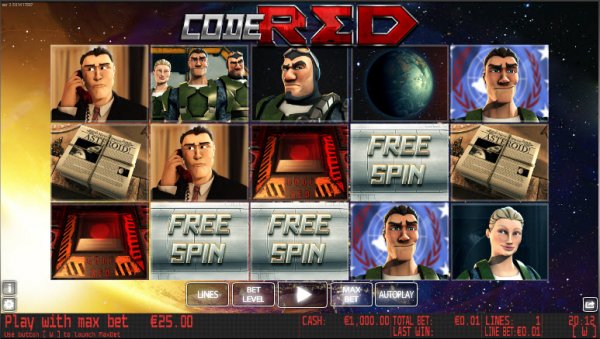 Code Red Slot Game Reels
