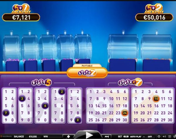 Lotto7 Express Game