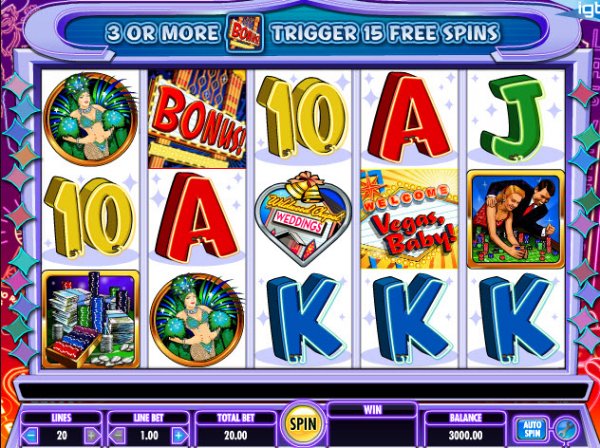 Vegas, Baby!  Slot Game Reels