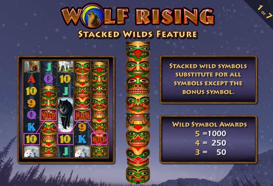 Wolf Rising Slot Stacked Wilds