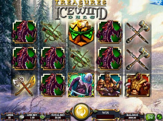 Dungeons & Dragons: Treasures Of Icewind Dale Slot Game Reels