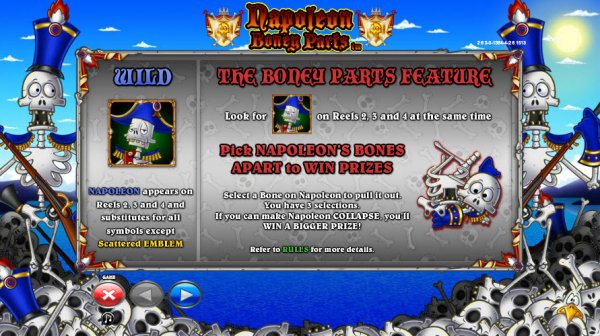 Napoleon Boney Parts  Slot Bonus Feature