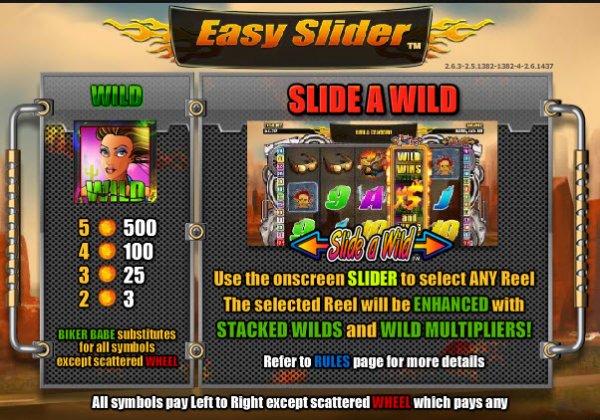 Easy Slider Slot Slide a Wild Feature