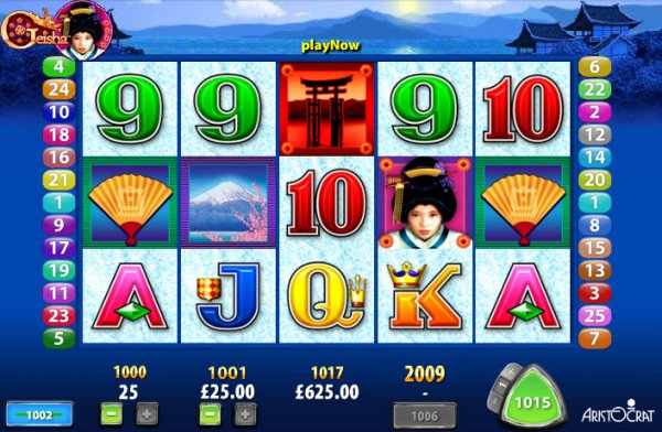 Geisha Slot Game Reels