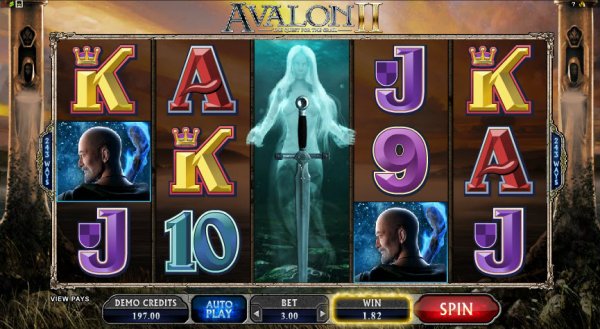 Avalon II Slot - The Quest For The Grail Game Reels