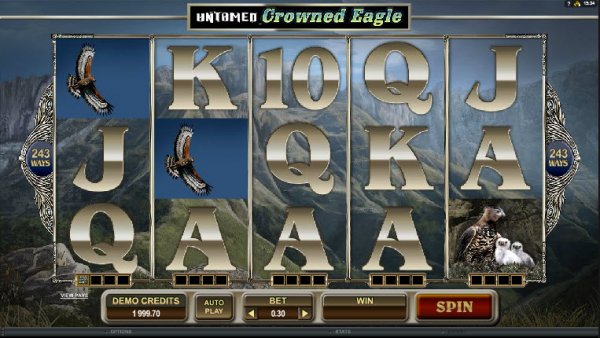 Untamed Crowned Eagle Slot Game Reels