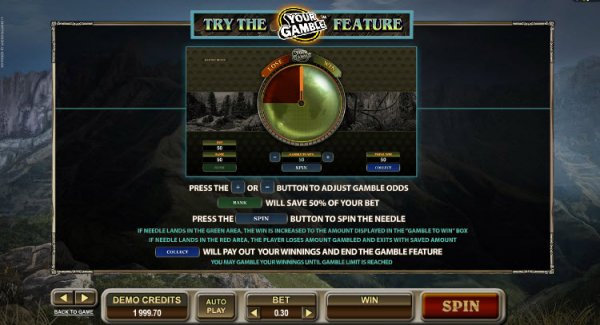 Untamed Crowned Eagle Slot Gamble Feature