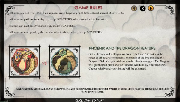 Phoenix And The Dragon Slot Game Rules