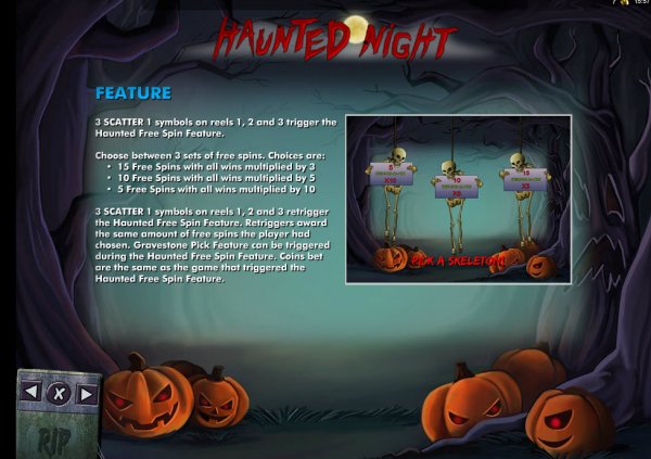 Haunted Night Slot Feature Game