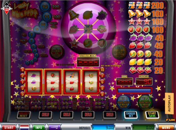 Lucky Numbers Slot Game Reels
