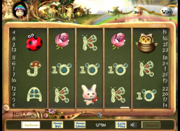 Happy Mushroom Slot Game Reels