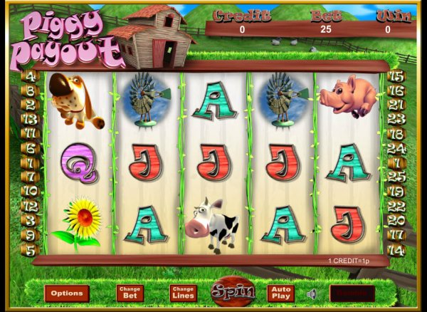 Piggy Payout Slot Game Reels