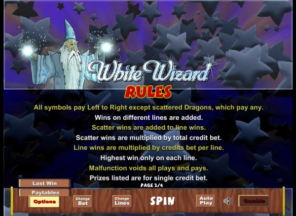 White Wizard Slot Rules