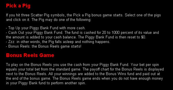 Piggy Bank Slot Features