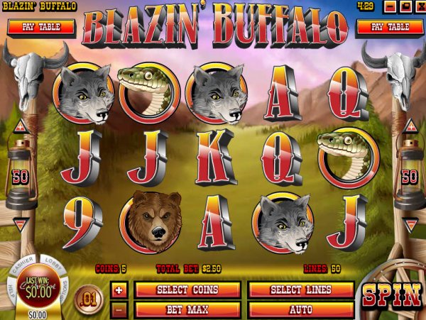 Blazin' Buffalo Slot Game Reels