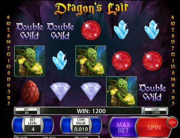 Dragon's Lair Penny Slot Game Reels