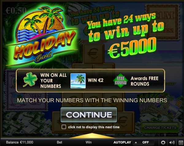 Holiday Cash Video Scratch Card