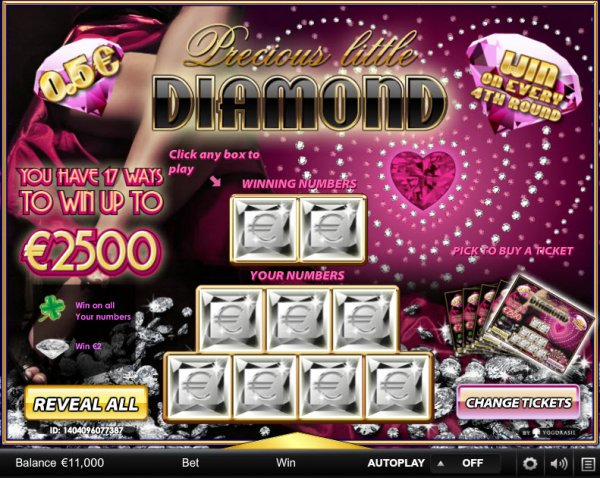 Precious Little Diamond Video Scratch Card Game
