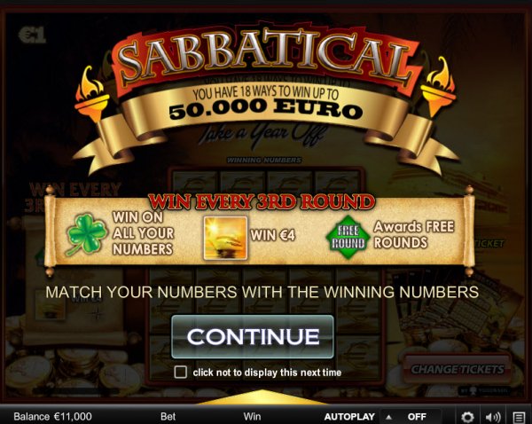 Sabbatical Video Scratch Card 
