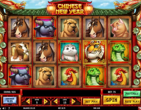Chinese New Year Slot Game Reels