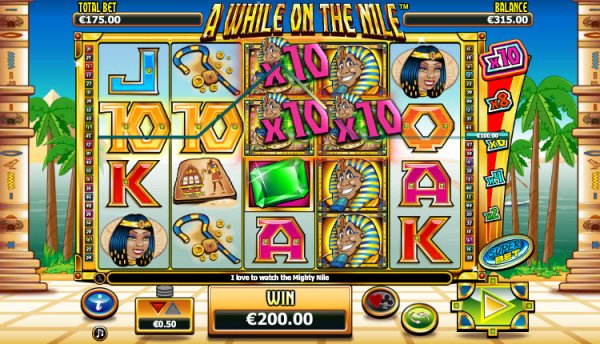 A While on the Nile Slot Game Reels