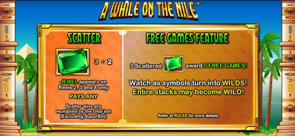 A While on the Nile Slot Free Games Trigger