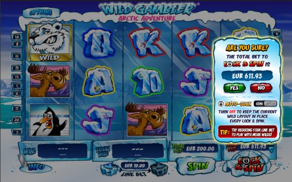 Wild Gambler II Arctic Adventure Slot Game Reels