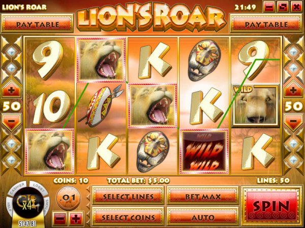 Lion's Roar Slot Game Reels