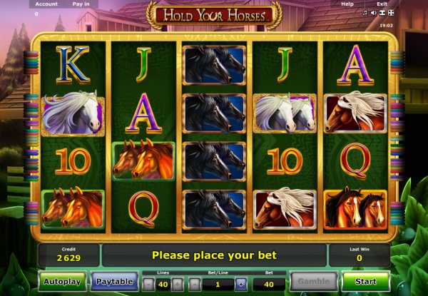 Hold Your Horses Slot Game Reels