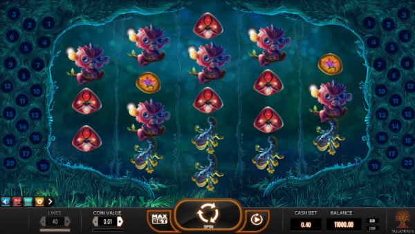 Magic Mushrooms  Slot Game Reels