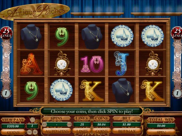 Antique Riches Slot Game Reels