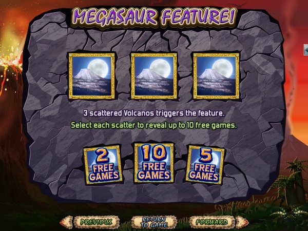 Megasaur Progressive Jackpot Slot Feature