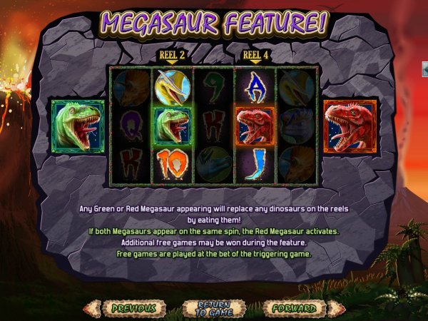 Megasaur Progressive Jackpot Slot Feature II