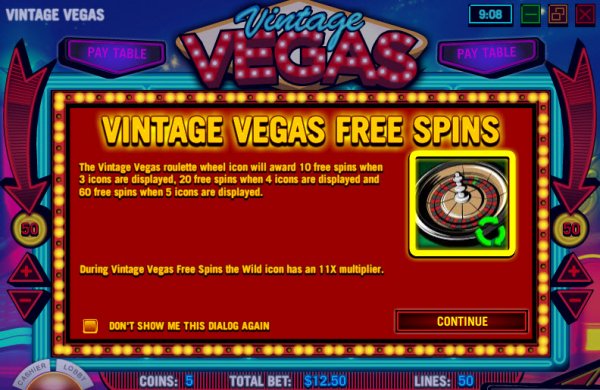 Vintage Vegas Slot Free Spins