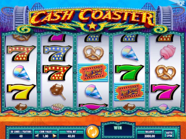Cash Coaster Slot Game Reels