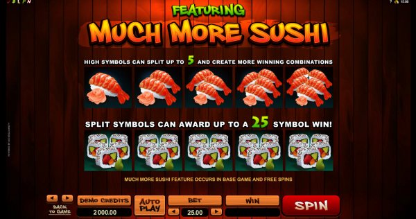 So Much Sushi Slot Feature