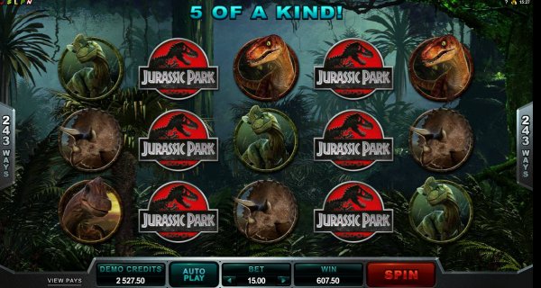 Jurassic Park Slot Game Reels
