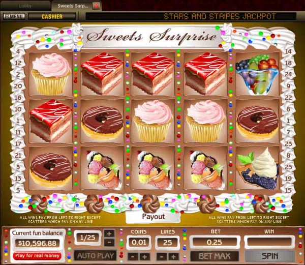 Screenshot of Sweets Surprise Progressive Slots from Top Game