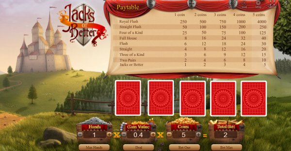 Jacks or Better Video Poker Game