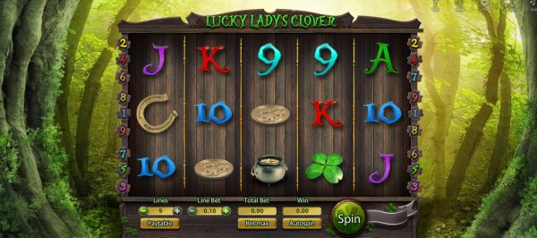 Lucky Lady Clover Slot Game Reels