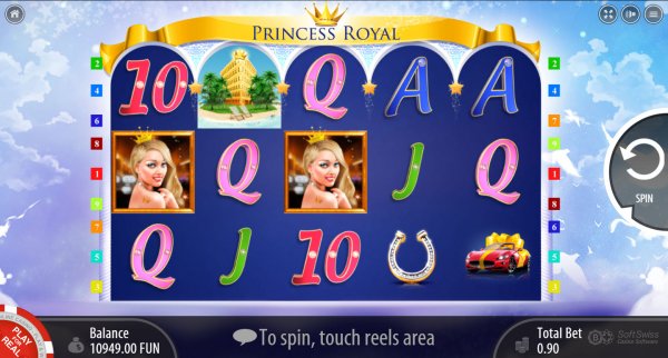 Princess Royal Slot Game Screen