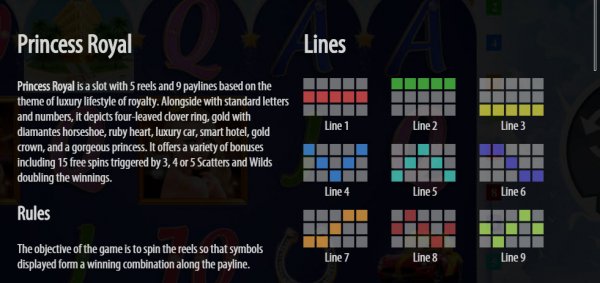 Princess Royal Slot Game Rules