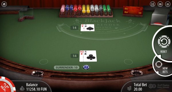 Blackjack Surrender Mobile Game Result