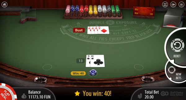 Double Exposure Blackjack Mobile Game
