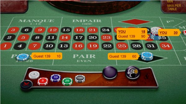 French Roulette Multiplayer Game Screen II