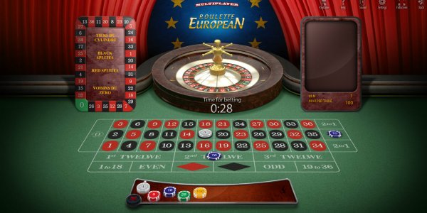 European Roulette Multiplayer Game Screen
