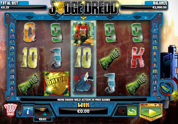 Judge Dredd Slot Game Reels