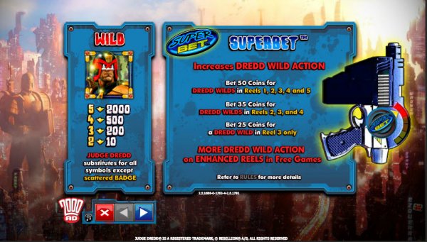 Judge Dredd Slot Super Bet Feature